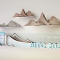 Paper Mountain Art Display For AITC 2021 Yachting Association Event Design