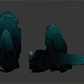 Natural Green Wooden Stone with Irregular Shape and Rough Surface Texture
