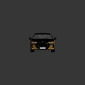 Black And Yellow Modern Sedan With Shiny Body And Black Wheels Design