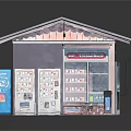 Diverse Commercial Equipment Setup With Automated Vending Machines And Retail Kiosk Elements