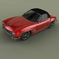 Red Convertible Car With Black Top And Stylish Alloy Wheels Design