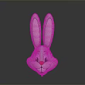 Cute Cartoon Rabbit Head Balloon With Pink Ears And Red Nose For Kids