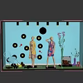 Window Store Facade Display Window Display Wall Door Window 3d model