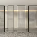 partition glass partition glass screen changhong glass partition screen partition 3d model