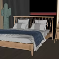 Nordic Double Bed 3d model