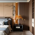 Modern Bedroom Interior With King Size Bed Wooden Nightstands And Area Rug
