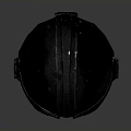 Tactical Sci Fi Helmet With Metallic Stripe Design And Sleek Surface Details