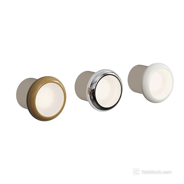 Modern Decorative Wall Sconces Featuring Gold Silver And White Color Options 3d model