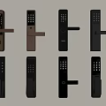Password lock fingerprint lock anti-theft door password lock smart lock door handle anti-theft door lock entry door lock 3d model