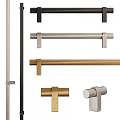 Modern Cabinet And Drawer Pull Handles With Various Metal Designs And Colors