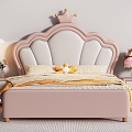 Children's bed Crown Princess bed 3d model