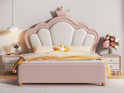 Children's bed Crown Princess bed 3d model