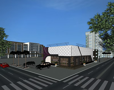 Sales Department Head of Modern Architecture 3d model