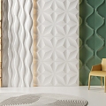 Nordic background wall three-dimensional decorative background wall 3d model