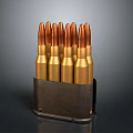 Bullets Pistol Bullets Rifle Bullets Machine Gun Bullets Ammunition Bullet Box Bullets Shooting Bullets 3d model