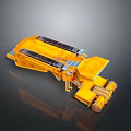 Yellow Tracked Industrial Machinery With Conveyor Belts And Mechanical Components For Heavy Duty Construction Applications