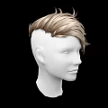 Game and Movie Character With White Head Model Blonde Messy Short Hair