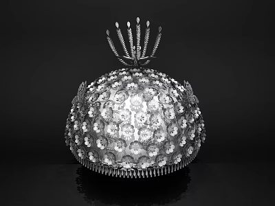 Luxury Sparkling Hat With Crystal Decorations And Crown Like Design 3d model