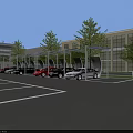 Urban Road Infrastructure With Multiple Lanes Pedestrian Crossings Street Lights And Green Belts