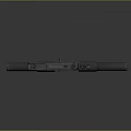 Twin Barrel Tactical Weapon with Metal Frame and Grip Design Structure 3d model