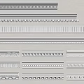 Gypsum Crown Molding With Various Decorative Patterns And Different Architectural Styles 3d model