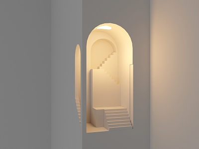 Gypsum Wall Lamp Embedded Corner Gypsum Lamp 3d model