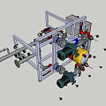 Industrial Mechanical System Featuring Metal Frame Pipes Valves Motors And Components