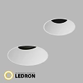 Modern White Round Recessed Downlights With Black Center Ceiling Lighting