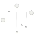 Modern Pendant Lights With Multiple Spherical Shades And Minimalist Metal Hanging Frame