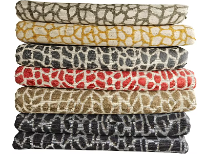 Multicolored Wall Panels Stacked Design With Beige Brown Red Gray Textures And Patterns 3d model