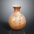 Handcrafted Sculpture Carving Ceramic Vase With Intricate Patterns And Ornate Design