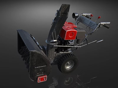 Agricultural Equipment With Gasoline Engine Wheels And Handle For Efficient Farm Operations 3d model