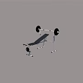 Sports Equipment Adjustable Weight Bench with Barbell and Black Padded Seat for Home Gym