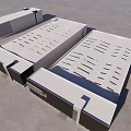 Modern factory warehouse 3d model