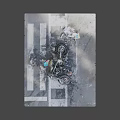 Wrecked Motorcycle With Scorched Parts And Broken Wheel On Zebra Crossing