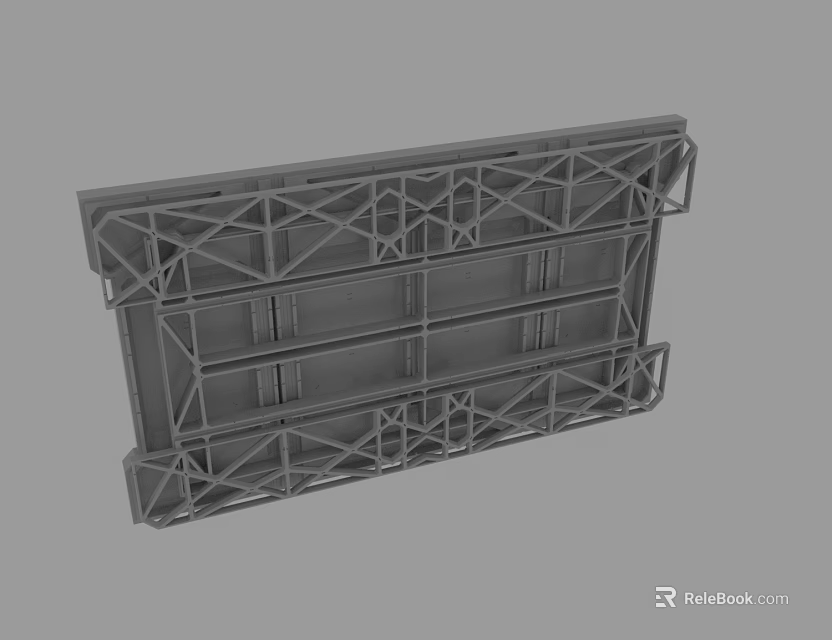 Industrial Metal Support Frame With Multi Layer Cross Bar Structure Design 3d model