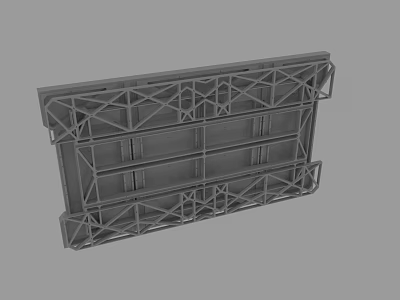 Industrial Metal Support Frame With Multi Layer Cross Bar Structure Design 3d model