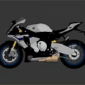 Sleek Modern Sport Motorcycle With Silver Black Body And Stylish Wheels