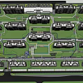 Well Designed Residential Landscape With Organized Building Layout And Lush Green Gardens