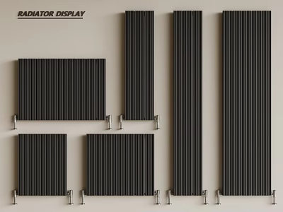 Modern Radiator Display With Various Sizes And Designs For Home Interior 3d model