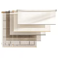 Modern Roller Curtains With Linen And Translucent Fabric In Beige Light Brown For Home Interior