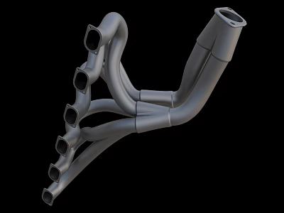 Industrial Equipment With Curved Metal Pipes Multiple Connections And Structural Design 3d model