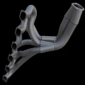 Industrial Equipment With Curved Metal Pipes Multiple Connections And Structural Design