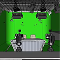 School recording and broadcasting classroom 3d model