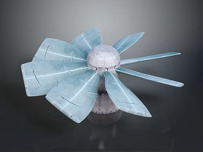 Industrial Metallic Impeller With Multiple Radial Blades And Central Hub 3d model