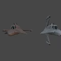 Two Modern Military Fighter Jets With Sleek Aerodynamic Design And Distinct Finishes