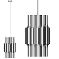 Industrial wind round metal chandelier 3d model