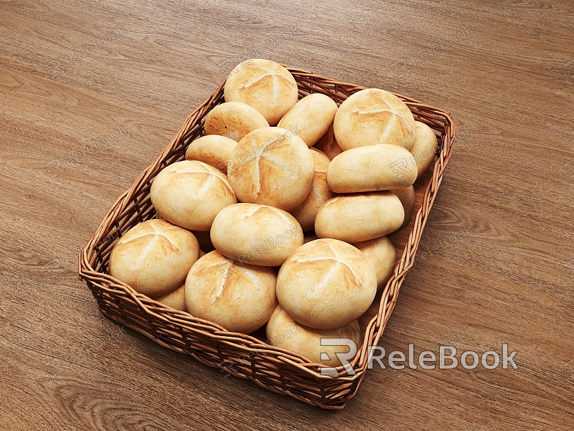 Bread Bread Combination Pastry Bread Basket model