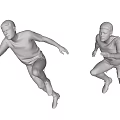 MODERN MODEL RUNNING FIGURE MODEL 3d model
