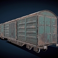 Old train car, old trunk wagon 3d model